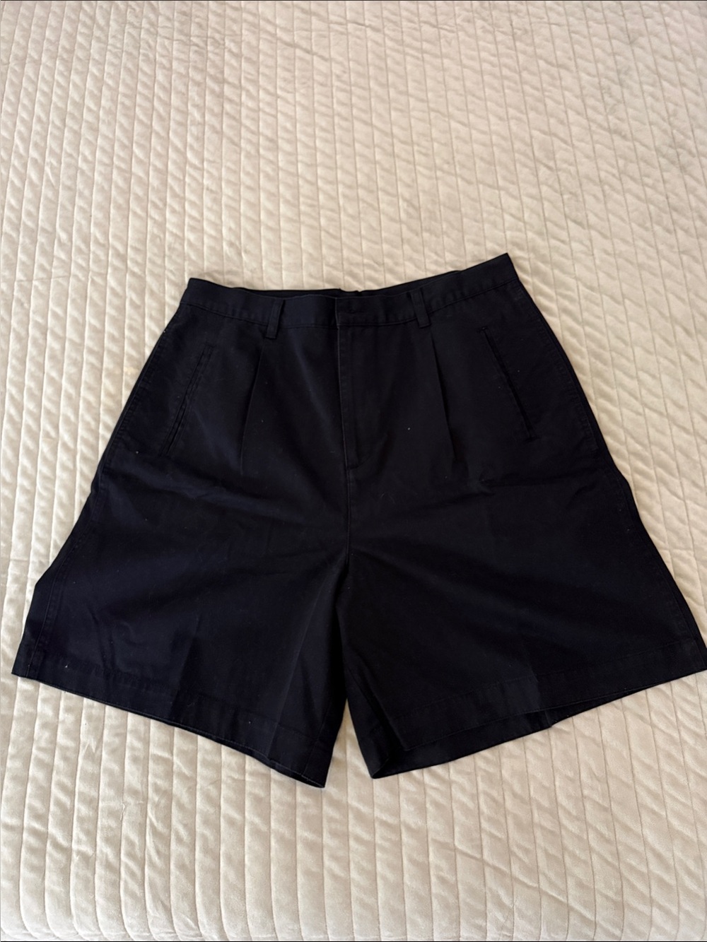 Women's Black High-Rise Tailored Bermuda Shorts